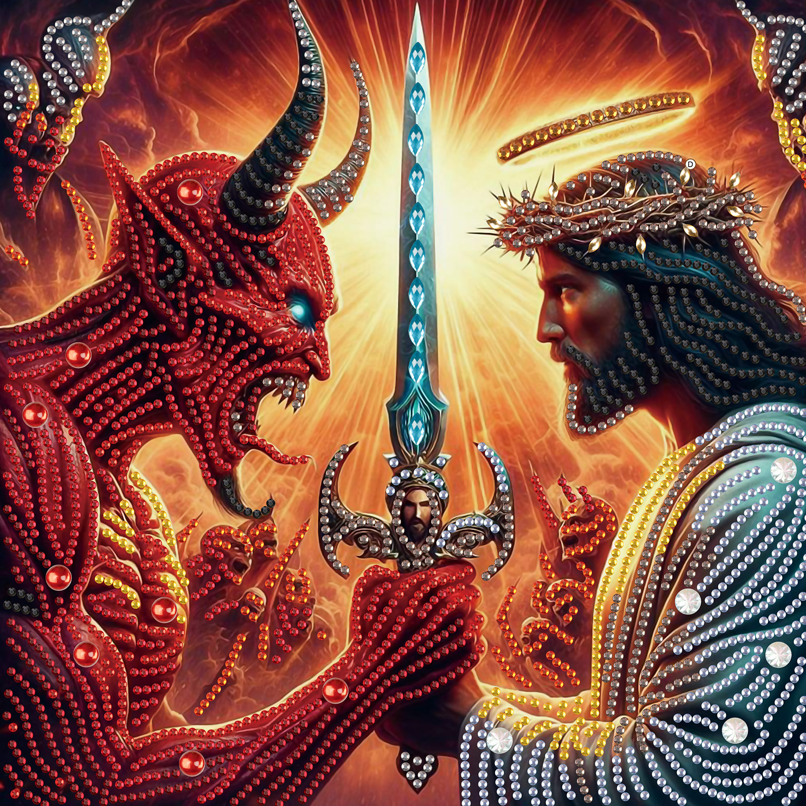 Diamantový obraz Duel draků
